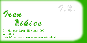 iren mikics business card